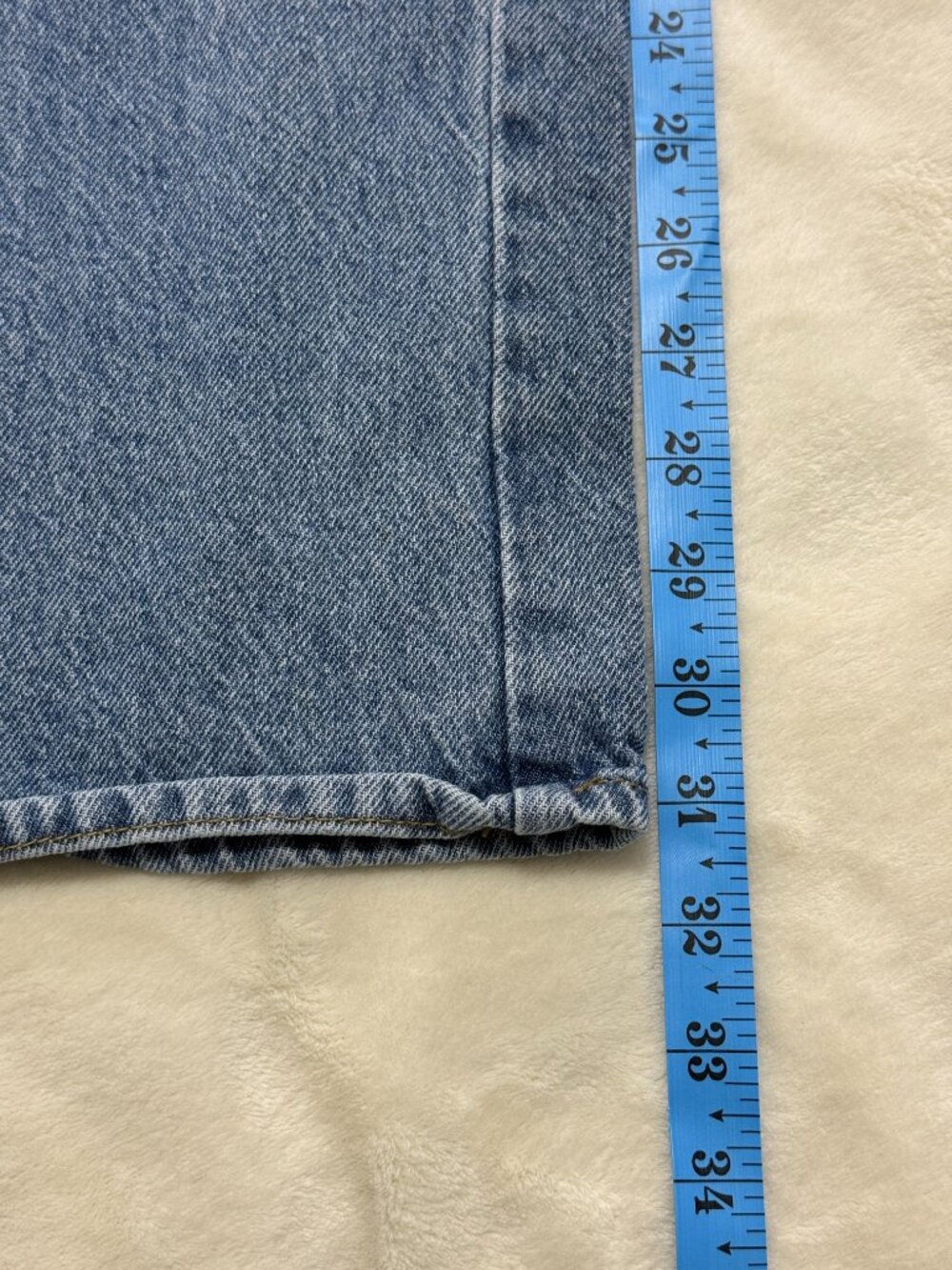 PacSun Baggy Jeans Womens 31 Blue Wide Leg 100% Cotton High Rise Y2K Denim - Picture 14 of 15